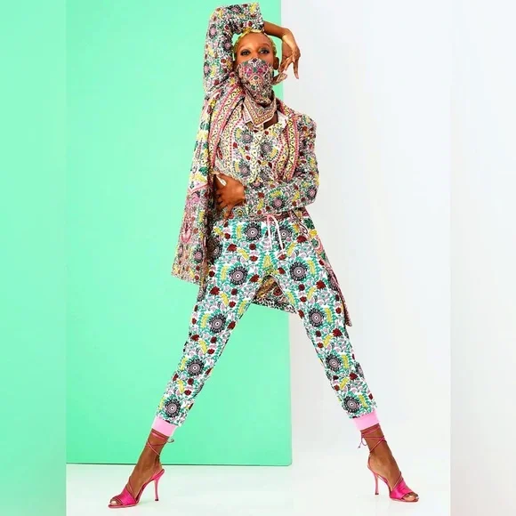 Alice + Olivia NYC Floral Slim Jogger Trouser Pant